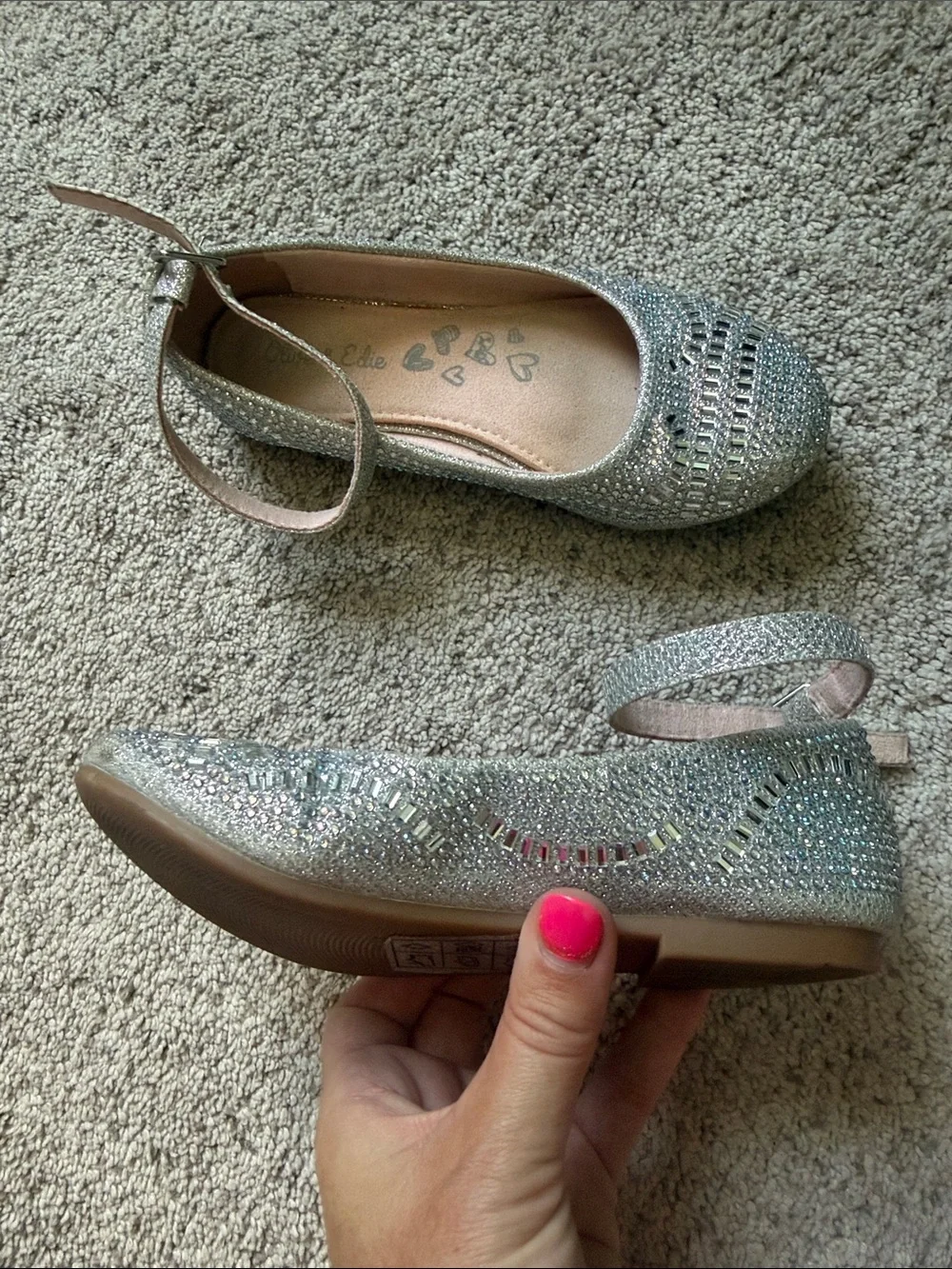 Olive & Edie shimmering silver